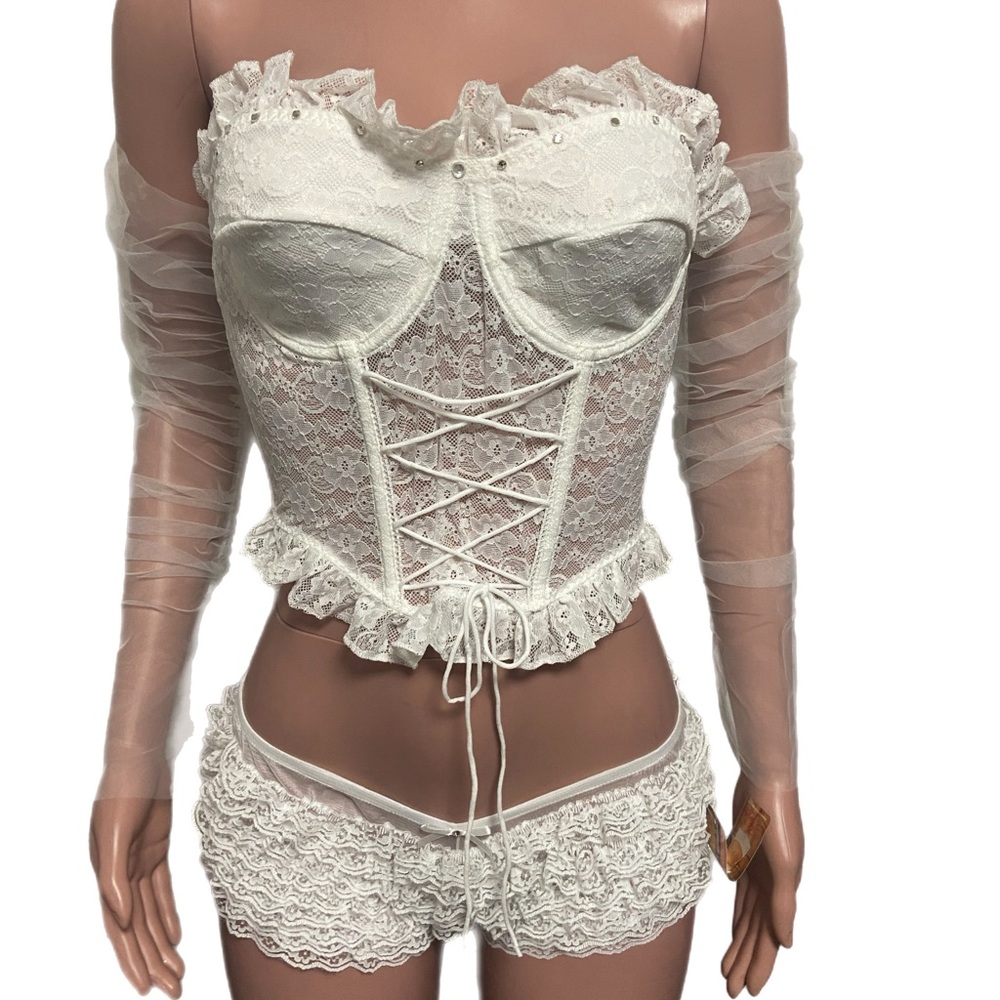 Elegant Lace Off-Shoulder Set